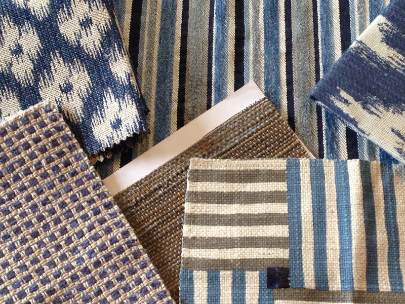 Blue Fabric Combinations for a Seaside Setting
